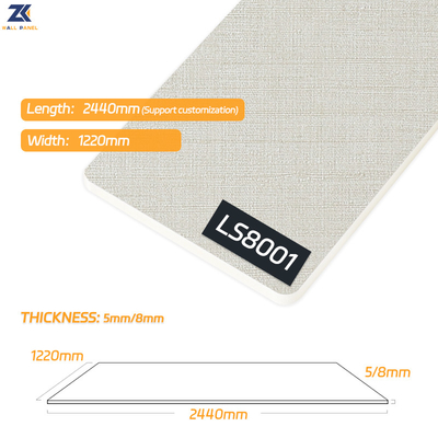 Quality 5mm 8mm Fabric Bamboo Charcoal Fibre Board Waterproof Moisture Proof OEM ODM factory