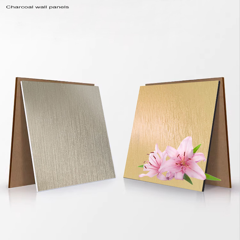 Quality Carbon Crystal Board Fireproof Bamboo Charcoal Metal Board Veneer factory