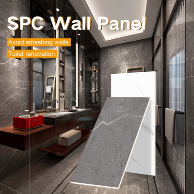Quality Moisture-Resistant Bathroom SPC Wall Panels Marble Modern Stone Crystal Panels factory
