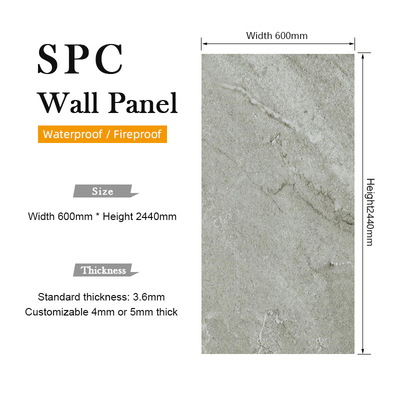 Quality B1 Fireproof Stone Plastic Composite SPC Wall Panel For Bathroom factory