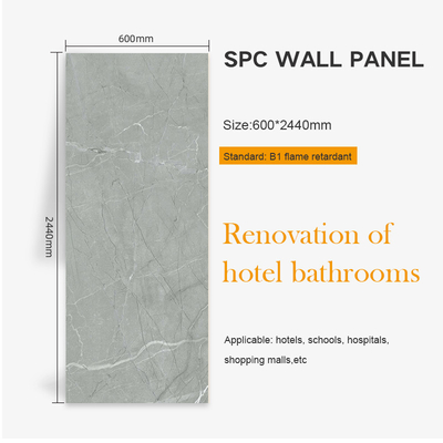 Quality High Strength Waterproof SPC Wall Panel Tiles Modern Luxury Marble Finish Stone Plastic Composite Material factory