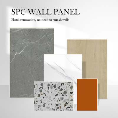 Quality B1 Class Fireproof Spc Stone Crystal Composite Tile Morden Spc Wall Panel With Durable Waterproof Wear Resistant Layer factory
