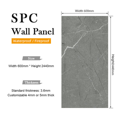 Quality Stone Plastic Composite SPC Wall Panels For Bathroom And Toilet Faux Tile Design Wall Paneling factory