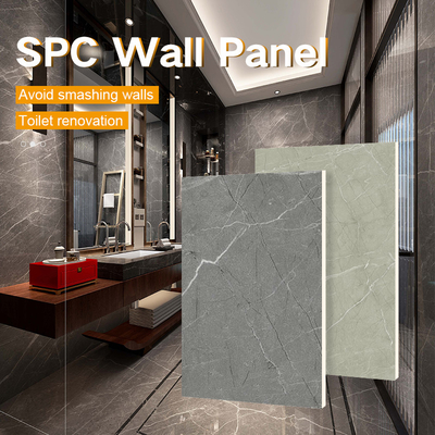 Quality Stone Plastic Composite SPC Wall Panels For Bathroom And Toilet Faux Tile Design Wall Paneling factory