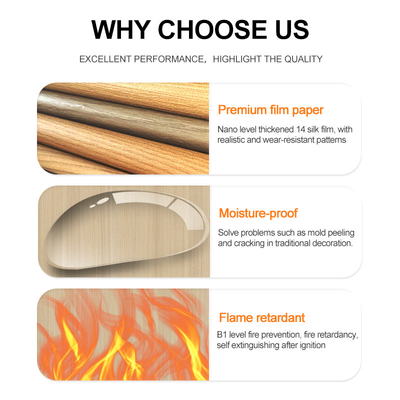 Quality Wood Grain PVC Wall Board 5mm Flexible Bamboo Charcoal Decorative Wall Panel factory