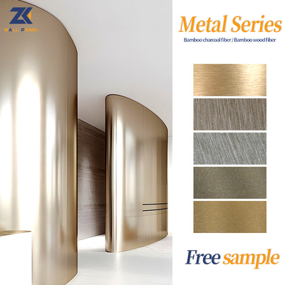 Quality Environment Friendly Wood Veneer Metal PVC Panel Fireproof Bamboo Charcoal Board factory
