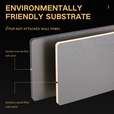 Quality PVC Decorative Metal Bamboo Charcoal Fibre Board Panel Moistureproof factory