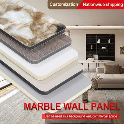 Quality Marble Bamboo Charcoal Wood Veneer Panels Interior Decorative Marble Wall Panels factory