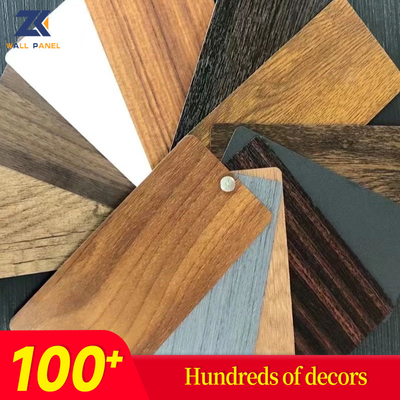 Quality Indoor Decorative PVC Wall Panels Indoor Bamboo Charcoal Wood Grain Wall Panels factory
