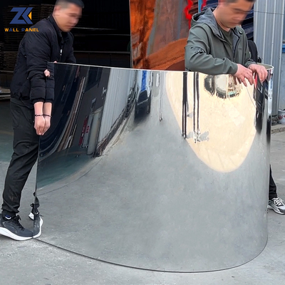 Quality ISO9001 Mirror PVC Bamboo Charcoal Wall Panels Moistureproof factory