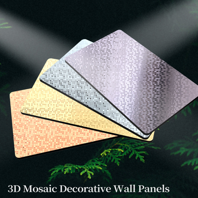 Quality Mosaic Wall Decor PET Wall Panel Bamboo Charcoal Fiber Wood Veneer Board factory