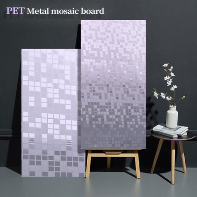 Quality Mosaic Wall Decor PET Wall Panel Bamboo Charcoal Fiber Wood Veneer Board factory