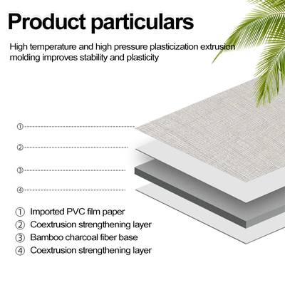 Quality 5 / 8mm Fabric Textured Decorative Panels Bamboo Charcoal Wood Veneer Board factory