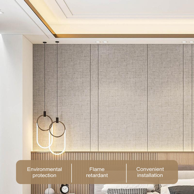 Quality 5 / 8mm Fabric Textured Decorative Panels Bamboo Charcoal Wood Veneer Board factory