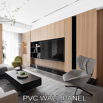 Quality 5mm Wood Grain PVC Wall Board Flexible Bamboo Charcoal Decorative Wall Panel factory