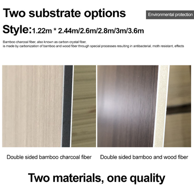 Quality Moisture Proof Bamboo Charcoal Wall Board Wood Sheet For Modern Light Luxury Decoration factory
