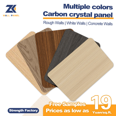 Quality 2.44m Bamboo Charcoal Wall Board Modern Light Luxury PVC Carbon Crystal  Wallboard factory