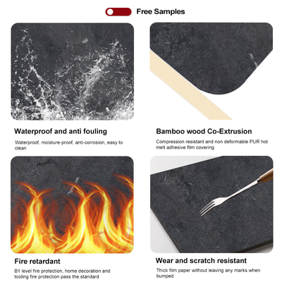 Quality Level B Fire Rating Bamboo Charcoal Wall Board for Modern Light Luxury Decoration factory