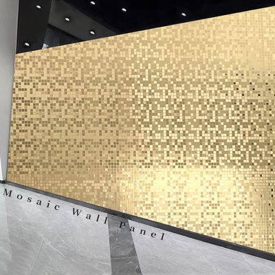 Quality High Quality New Product Golden Metal Mosaic Bamboo Charcoal Co-Extruded Wood Veneer Panel factory