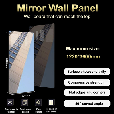 Quality Environment Friendly Interior Bamboo Charcoal Mirror Wall Panels PVC Mirror Wood Veneer factory
