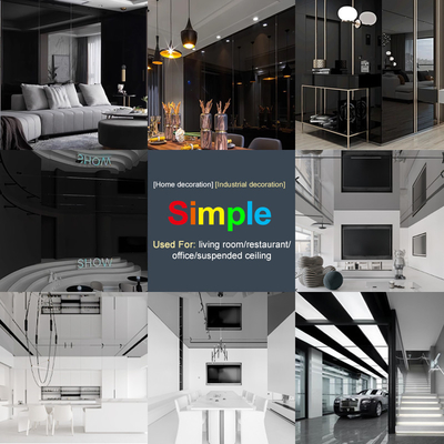 Quality Environment Friendly Interior Bamboo Charcoal Mirror Wall Panels PVC Mirror Wood Veneer factory