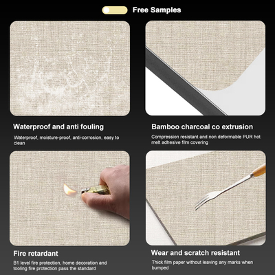 Quality Fireproof Bamboo Charcoal PVC Wall Board 8mm Carbon Crystal Plate Wall Panel factory