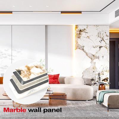 Quality PET Marble Texture Decorative Wall Board Bamboo Charcoal Wood Veneer PVC Wall Panel factory