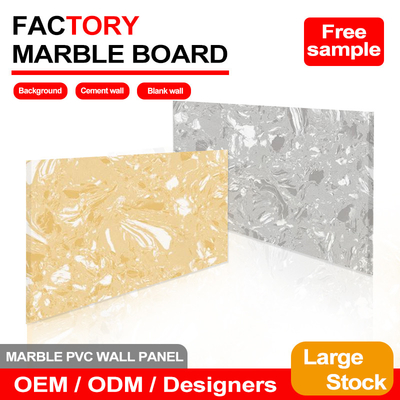 Quality Modern Attractive 5MM High Gloss Wall Marble Panel For Interior PVC Marble Sheet factory