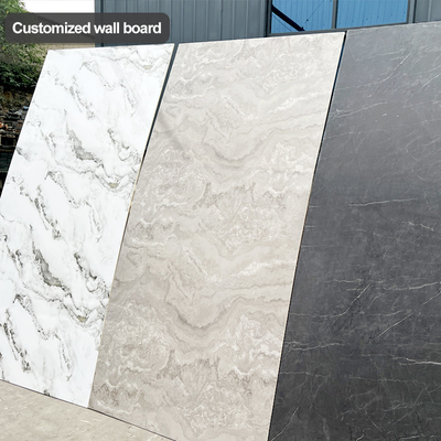 Quality 5mm / 8mm Interior Decorative PVC Marble Sheet Bamboo Charcoal Wall Board factory