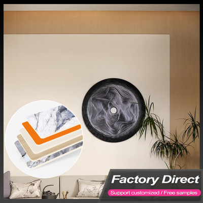 Quality 5MM Bamboo Charcoal Wood Veneer High Glossy 3D Customized Printing Marble Sheet factory
