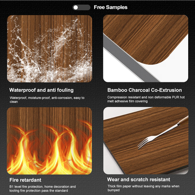 Quality 1.22m Width Modern Wood Panel Bamboo Charcoal Marble Panel For Hospitality Industry factory