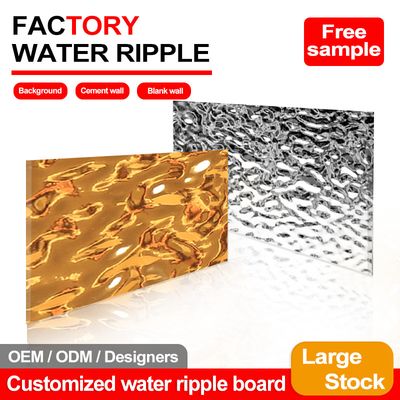 Quality Luxury Waterproof 3D Water Ripple Wall Board PVC Interior Wall Panels For Hotel factory