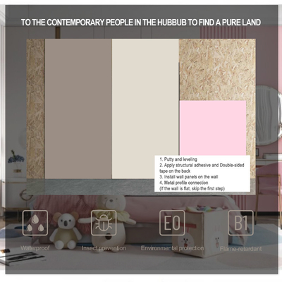 Quality Interior Decorative Wall Paneling Wood Charcoal Bamboo Skin Feeling Wall Board factory