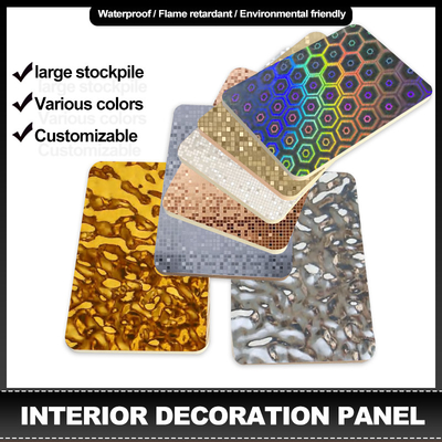 Quality Pvc Board Laser&Mosaic Series Bamboo Charcoal Wood Veneer Interior Decor wall panel factory