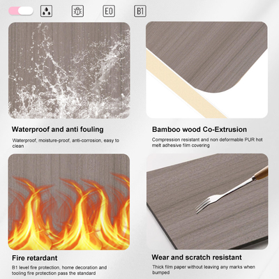 Quality PUR Glue Bamboo Charcoal Wall Panel High Quality PVC Wall Panels Wall Interior Decor factory