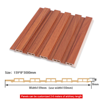Quality WPC Fluted Wall Panel 1220x2440mm Waterproof Fireproof factory