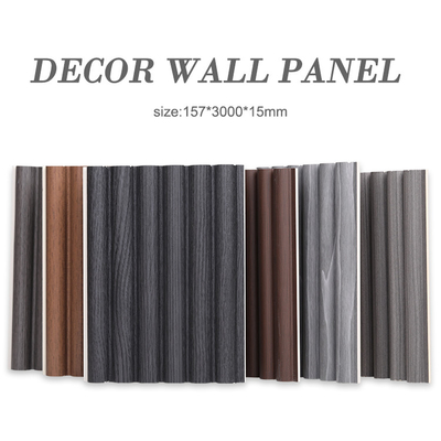 Quality Environmentally Friendly Moisture proof Curved WPC Wood Panel 15mm Wall Panel factory