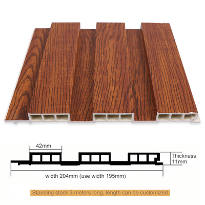 Quality OEM ODM Eco Friendly WPC Wood Panel Fluted Moisture Resistant factory