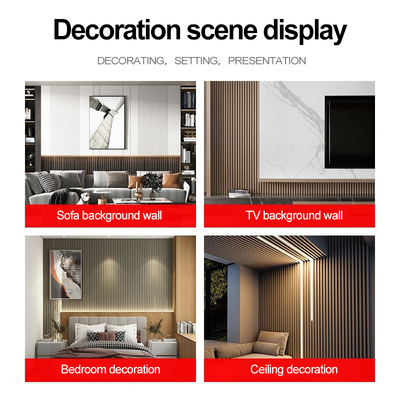 Quality Interior Decorative WPC Wall Panels 3D Solid Wood Grill Panel factory