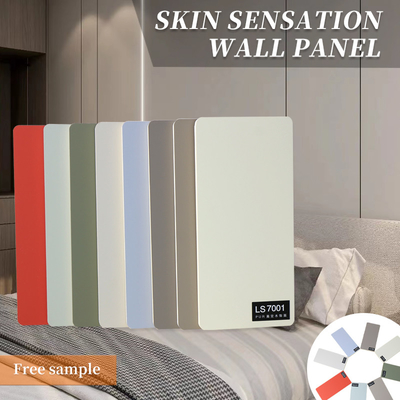 Quality 1.22m Width PVC Skin Feel Bamboo Wall Panel 5/8mm Thickness factory