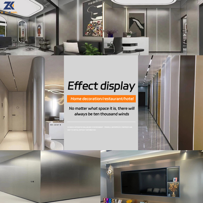 Quality Interior Decoration Waterproof Soundproof Simulation Metal Wood Veneer Wall Panels factory