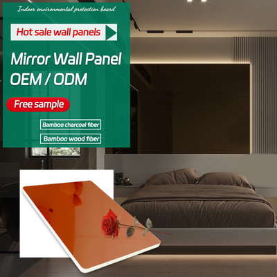 Quality Factory Pirce Environmentally Friendly Light Luxury Mirror Bamboo Fiber Wood Veneer factory