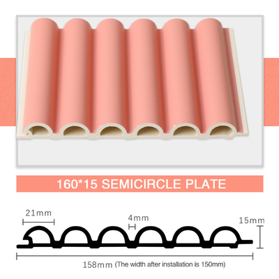 Quality Aging Resistance WPC Fluted Wall Panel Installation Antibacterial factory
