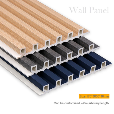Quality Anti Corrosion 3D Wood Plastic Fluted Wall Panel Grille factory