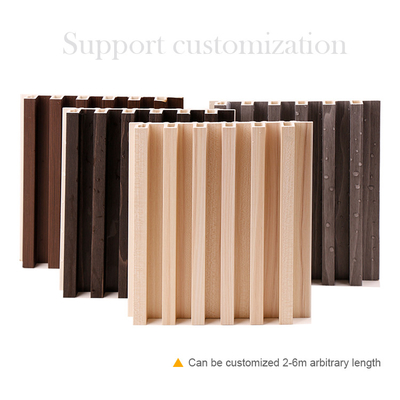 Quality Anti Corrosion 3D Wood Plastic Fluted Wall Panel Grille factory