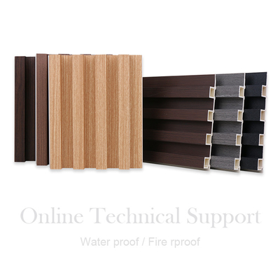 Quality Moth Proof Wood Plastic Grille WPC Fluted Panel Exterior factory