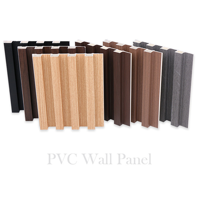 Quality Moth Proof Wood Plastic Grille WPC Fluted Panel Exterior factory