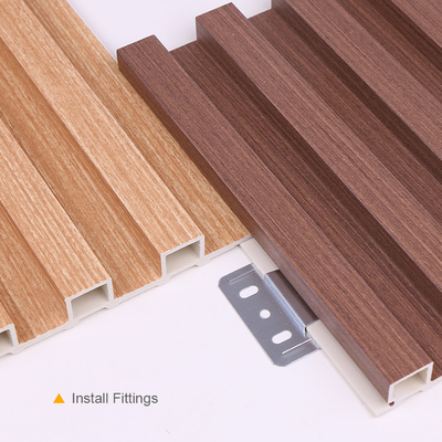 Quality Customized Wood Plastic Grille Wall Panel Fluted WPC 1220*3000mm factory
