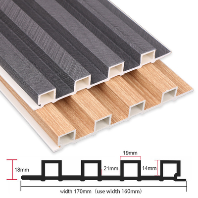 Quality Customized Wood Plastic Grille Wall Panel Fluted WPC 1220*3000mm factory
