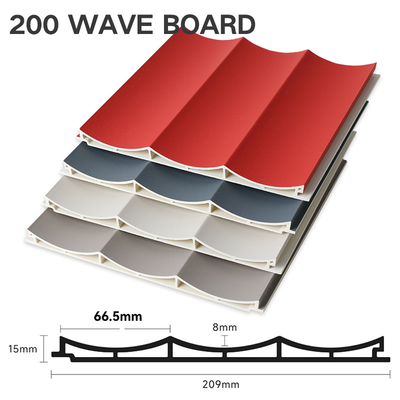Quality 15mm Wood Plastic Composite Wall Cladding WPC Fluted Wave Panel factory